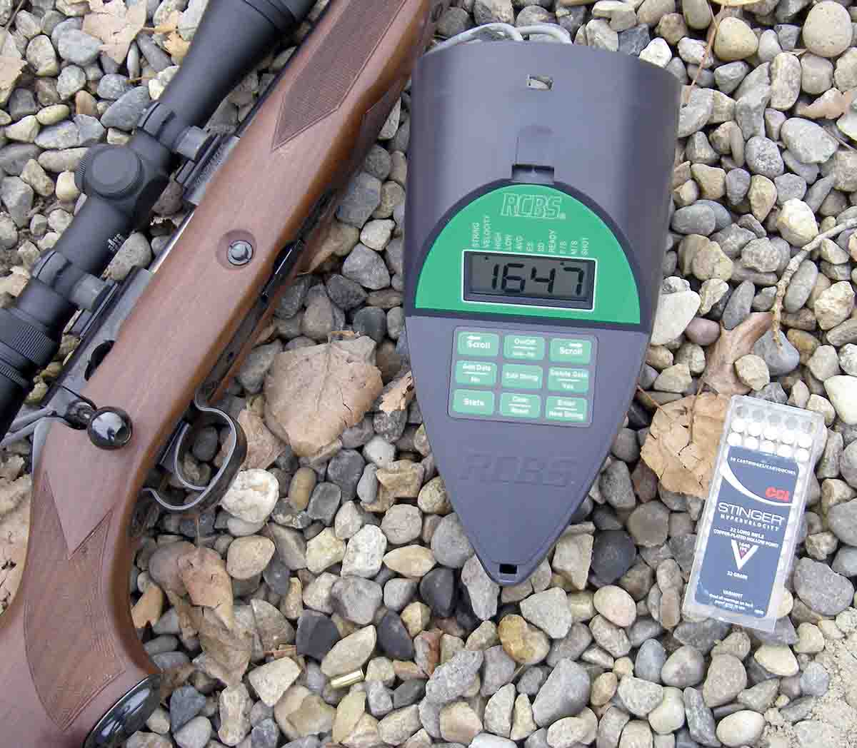 CCI’s hypervelocity Stinger .22 Long Rifle load easily exceeds 1,600 fps.